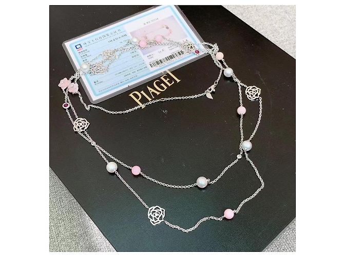 Collana Piaget Rose Series of Countess in tormalina rosa e diamanti Argento - vista 5