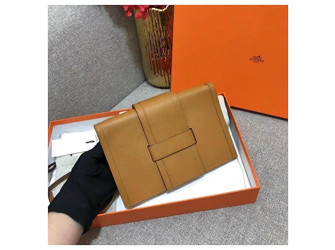 Borsa Hermès H Passant in pelle - Cioccolato Marrone - vista 3