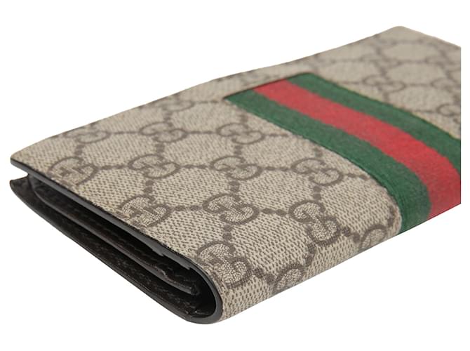 Gucci Cartera larga Web Stripe Castaño - vista 10
