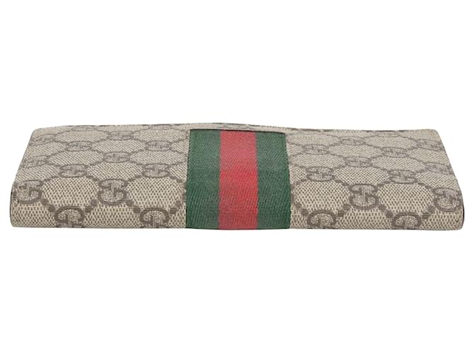 Gucci Cartera larga Web Stripe Castaño - vista 4