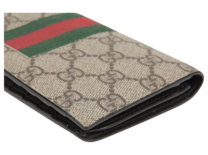Gucci Cartera larga Web Stripe Castaño - vista 9