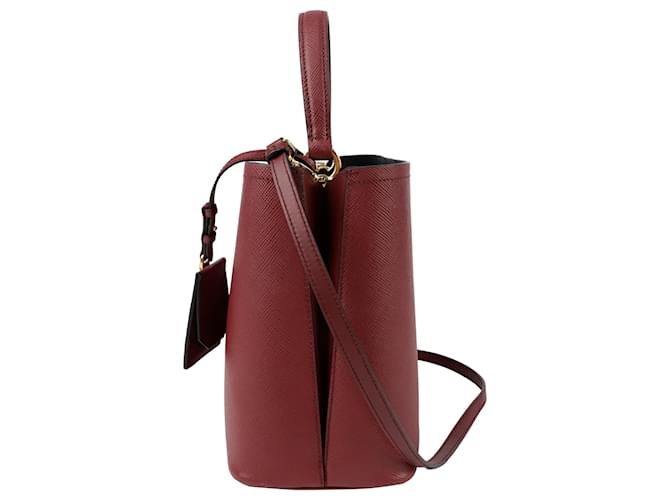Prada Borsa Tote Panier Medium a tracolla Rosso - vista 4