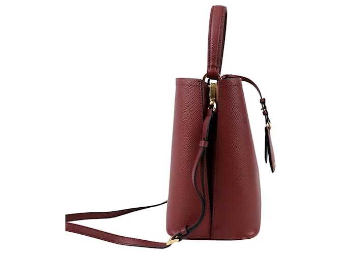 Prada Borsa Tote Panier Medium a tracolla Rosso - vista 6