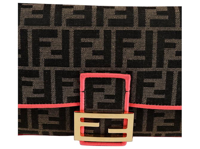 Fendi Bolso de Hombro Tote Baguette Medium Castaño - vista 2