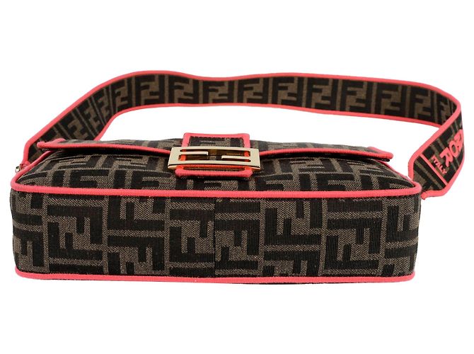 Fendi Bolso de Hombro Tote Baguette Medium Castaño - vista 6