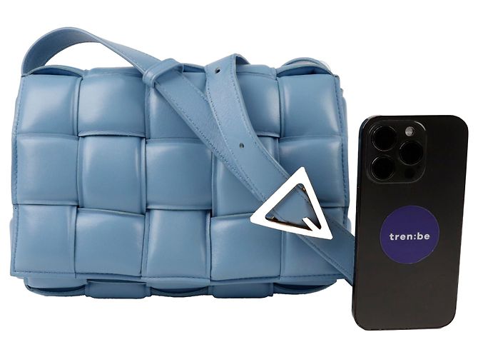 Bottega Veneta Bolsa de ombro e transversal Padded Cassette Azul - vista 9