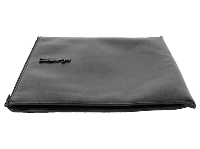 Saint Laurent Clutch Monogram Grande Nero - vista 6