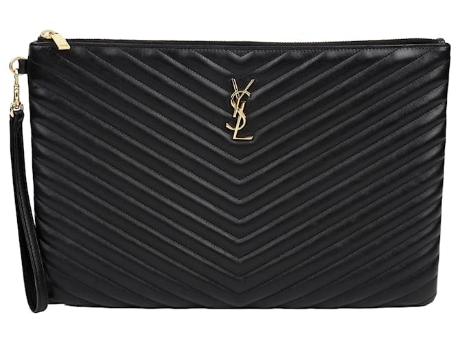 Saint Laurent Clutch Porta Documenti Monogram Nero - vista 2