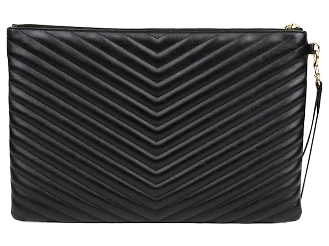 Saint Laurent Clutch Porta Documenti Monogram Nero - vista 4