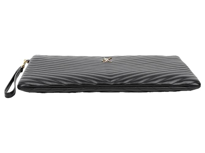 Saint Laurent Clutch Porta Documenti Monogram Nero - vista 6