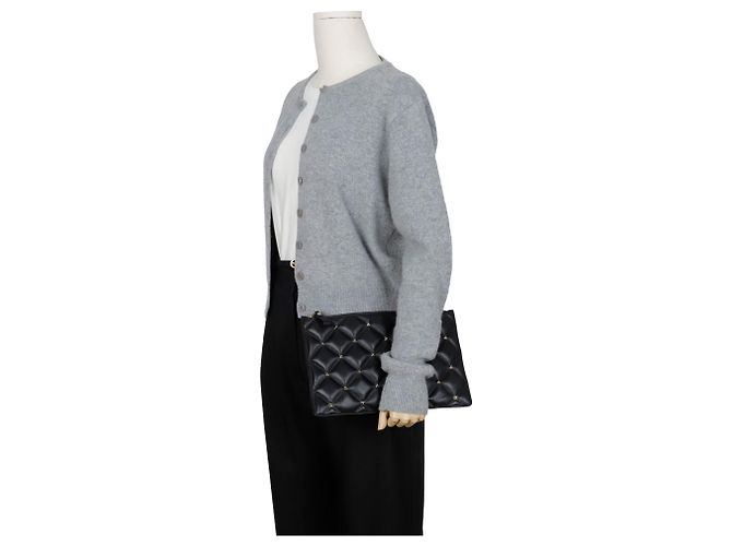 Valentino Garavani Clutch Candy con borchie Nero - vista 10