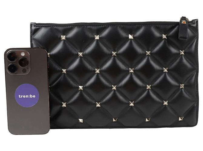 Valentino Garavani Clutch Candy con borchie Nero - vista 8