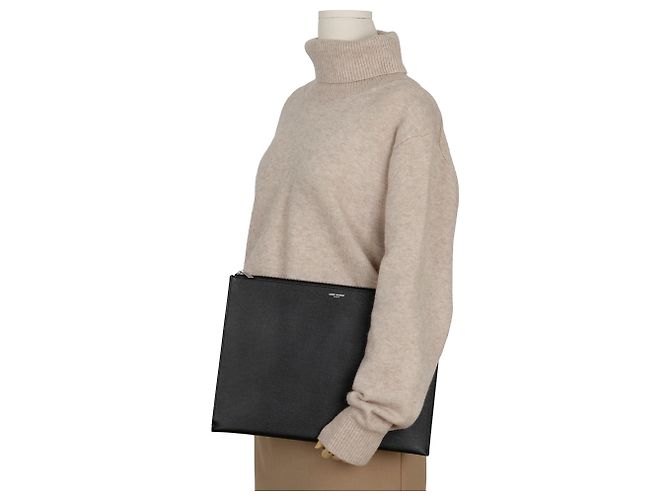 Saint Laurent Clutch Grande Classica Argento Metallico - vista 10
