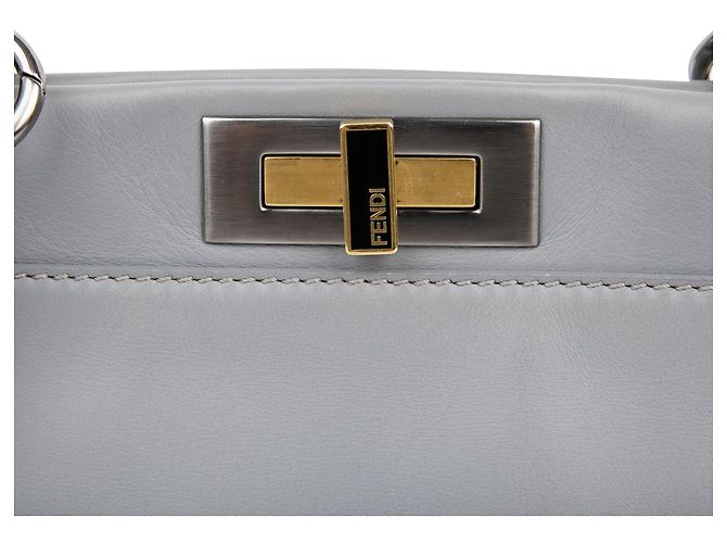 Fendi Borsa Tote Peekaboo Medium a tracolla Grigio - vista 5