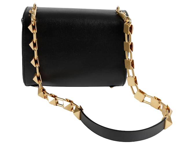 Valentino Garavani Borsa a tracolla con logo e borchie Nero - vista 4