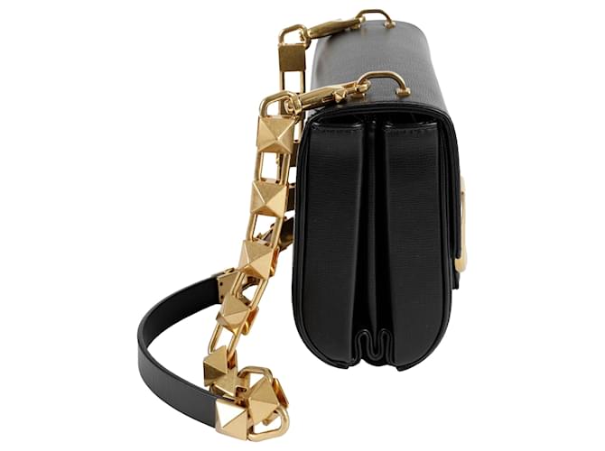 Valentino Garavani Borsa a tracolla con logo e borchie Nero - vista 5