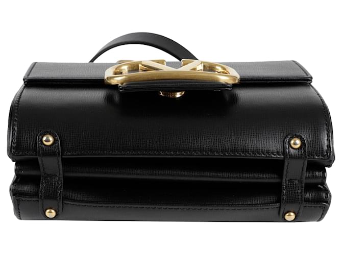 Valentino Garavani Borsa a tracolla con logo e borchie Nero - vista 6