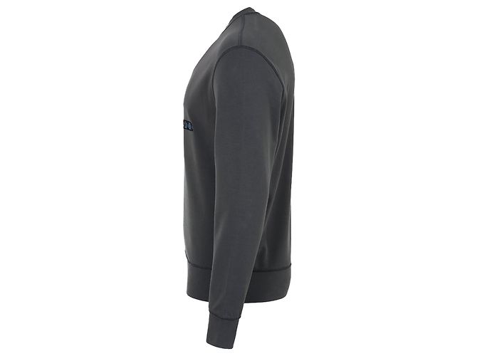 Kiton Felpa Charcoal con Logo Ricamato Multicolor - vista 4