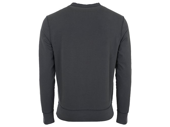 Kiton Felpa Charcoal con Logo Ricamato Multicolor - vista 6