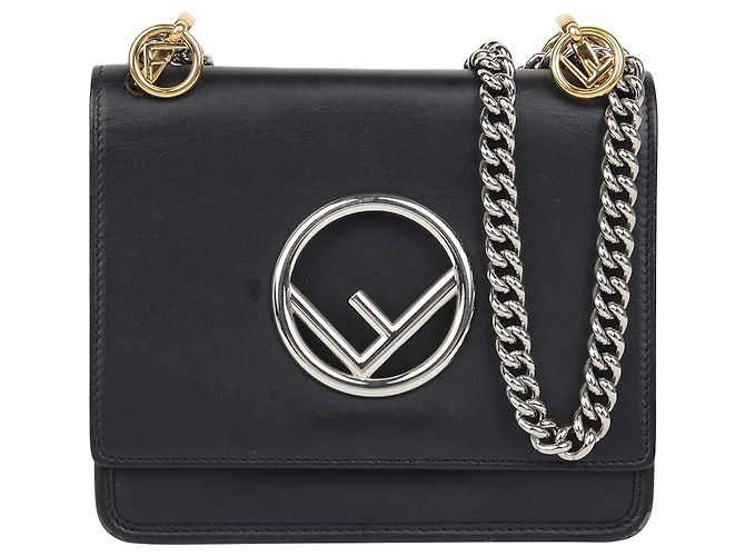 Fendi Kleiner Kan Eye Schultertaschen-Crossbody-Bag Schwarz - Ansicht 2