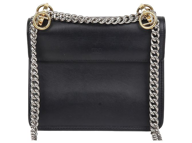 Fendi Kleiner Kan Eye Schultertaschen-Crossbody-Bag Schwarz - Ansicht 4