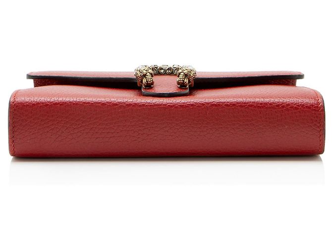 Portafoglio con catena Dionysus in pelle e cristalli Gucci Rosso - vista 4
