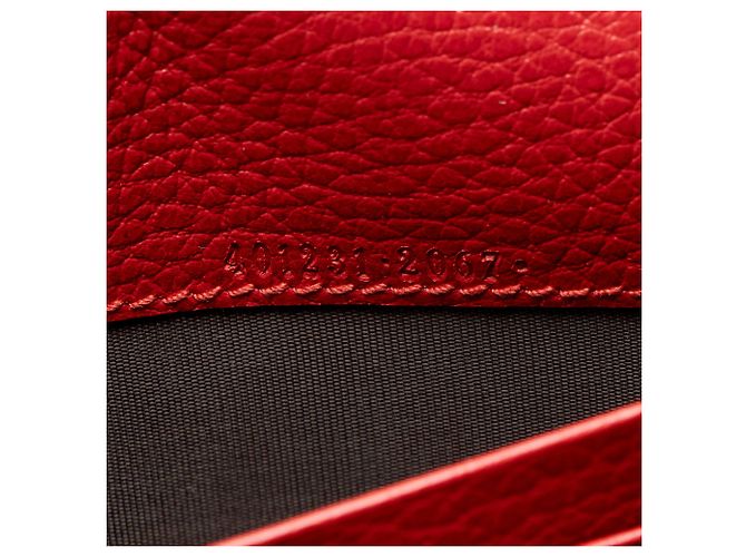 Portafoglio con catena Dionysus in pelle e cristalli Gucci Rosso - vista 6