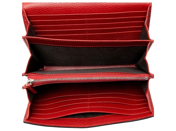 Portafoglio con catena Dionysus in pelle e cristalli Gucci Rosso - vista 7