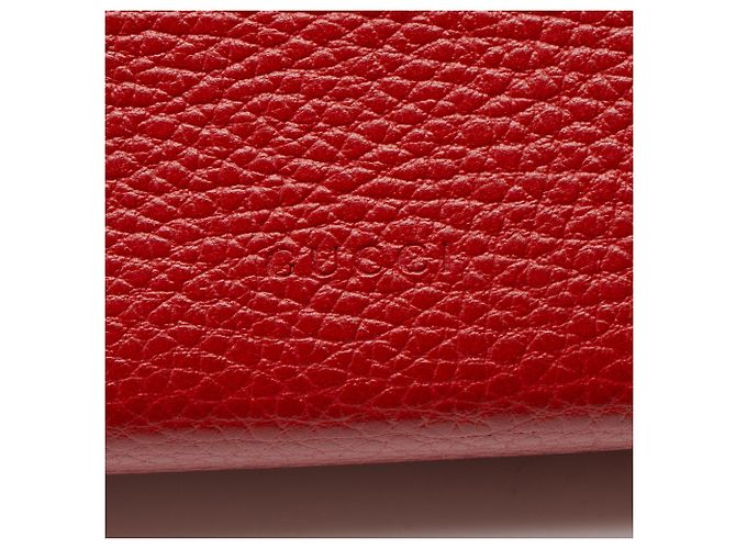 Portafoglio con catena Dionysus in pelle e cristalli Gucci Rosso - vista 9