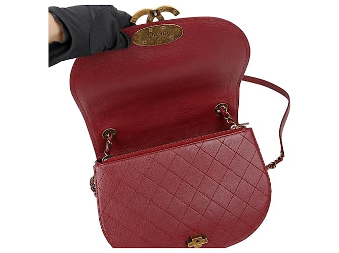Chanel Borsa a Spalla e Crossbody Coco Curve Rosso - vista 10