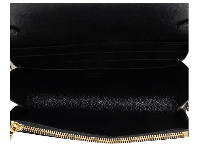 Portafoglio con catena Louis Vuitton Epi Leather Sequin Owl Twist Nero - vista 7