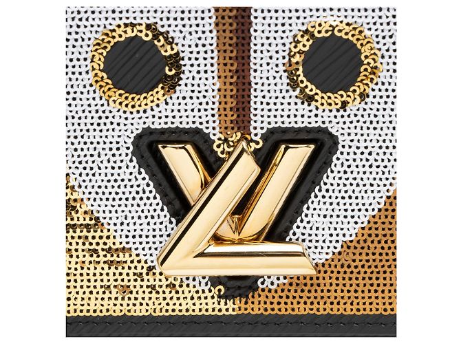 Portafoglio con catena Louis Vuitton Epi Leather Sequin Owl Twist Nero - vista 9