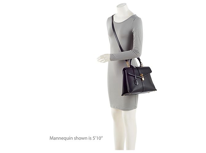 Louis Vuitton Kalbsleder Rose Des Vents MM Top Handle Schwarz - Ansicht 5