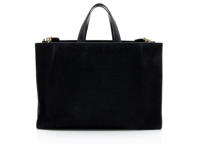 Givenchy Canvas Logo Medium Shopper Tote Black - view 3