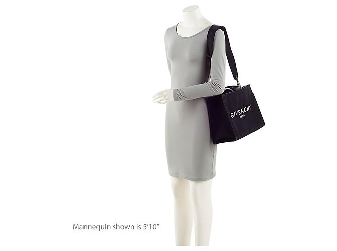 Givenchy Canvas Logo Medium Shopper Tote Black - view 5