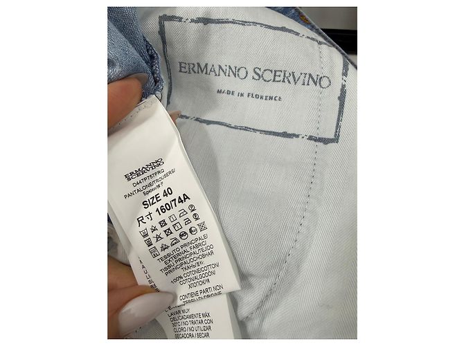 Ermanno Scervino Pantalones Vaqueros Wide-Leg Lavado Claro Azul - vista 3