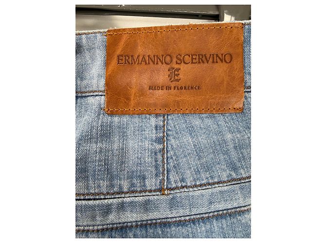 Ermanno Scervino Pantalones Vaqueros Wide-Leg Lavado Claro Azul - vista 4