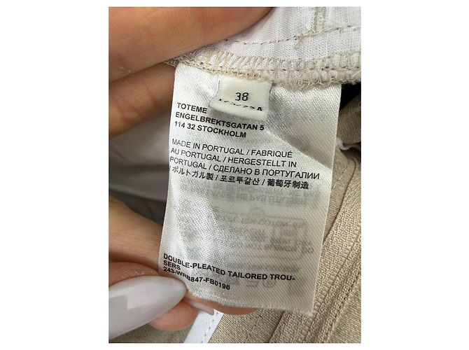 Totême Hose mit Doppelplissee Beige - Ansicht 3
