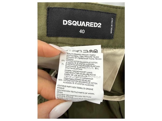 DSquared2 Pantalones Cargo de Algodón Verde Oliva - vista 3