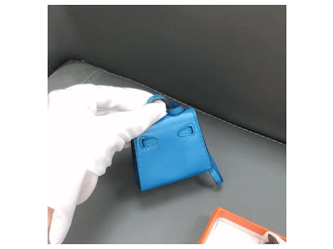 Hermès Kellydoll Charm per borsa in pelle - Blu - vista 2