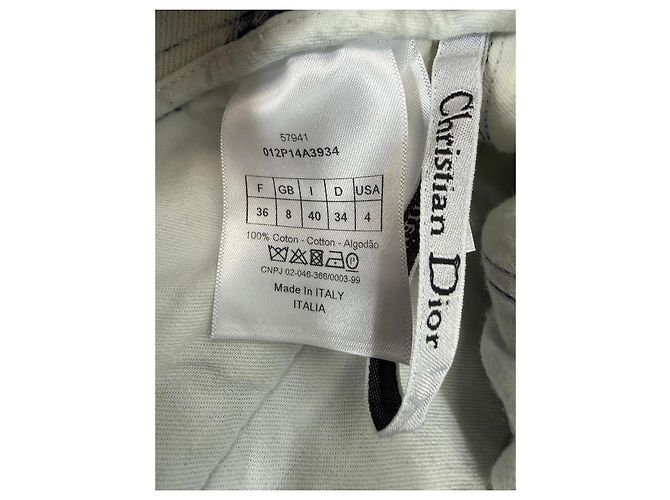 Christian Dior Pantalones cargo de denim bleached Blanco Azul - vista 3