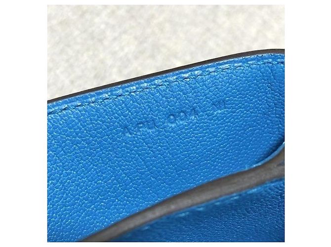 Clutch Hermès Love Paris in pelle Evercolor Blu - vista 3