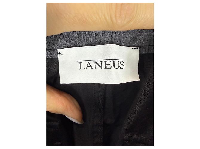Autre Marque Laneus Pantalones Cargo Negros con Adornos - vista 3