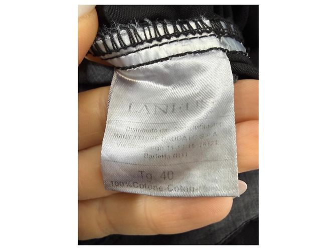 Autre Marque Laneus Pantalones Cargo Negros con Adornos - vista 4