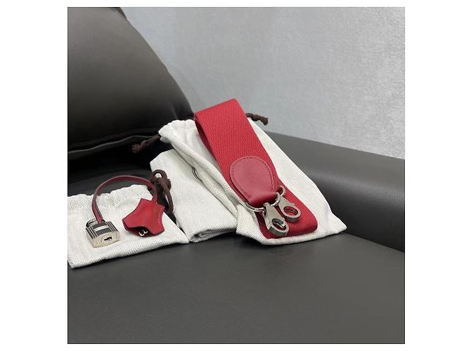 Borsa Hermès Lovecraft Toolbox 26 in pelle Swift rossa Rosso - vista 3