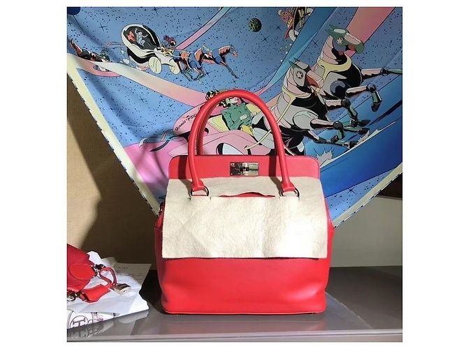 Borsa Hermès Lovecraft Toolbox 26 in pelle Swift rossa Rosso - vista 4