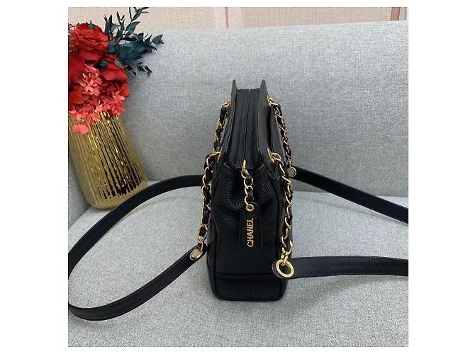 Borsa a tracolla Chanel Pelle Caviar Nera Nero - vista 5