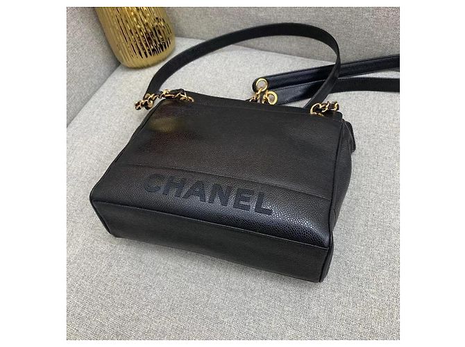 Borsa a tracolla Chanel Pelle Caviar Nera Nero - vista 7