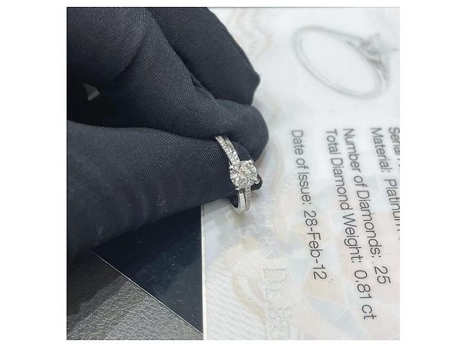 De Beers 0.7 Karat Diamant Cluster Ring Silber - Ansicht 2