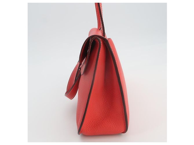 Hermès Halzan 31 Bolso de piel - Rojo Roja - vista 5